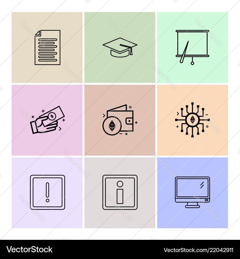 Document file convocation cap board chart Vector Image