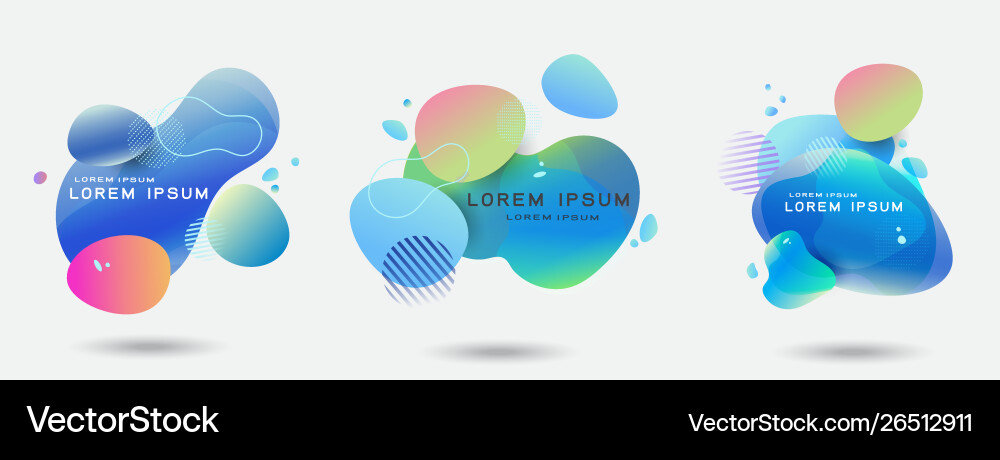 Fluid Abstract Shapes - Dynamic Set vector image