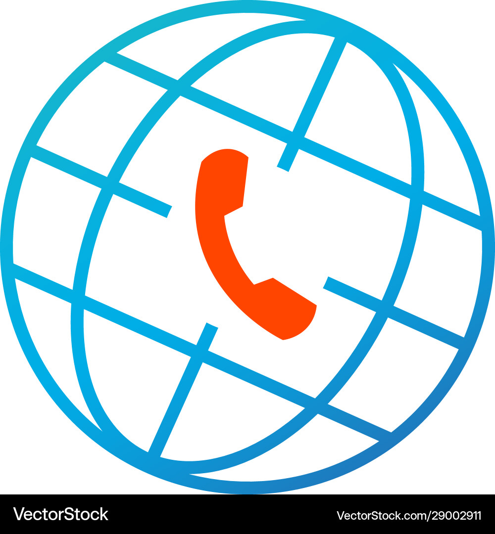 Globe und Telefon Icon weltweiter Client-Support Anruf Globe und Telefon Icon weltweiter Client-Support Anruf vektorbild