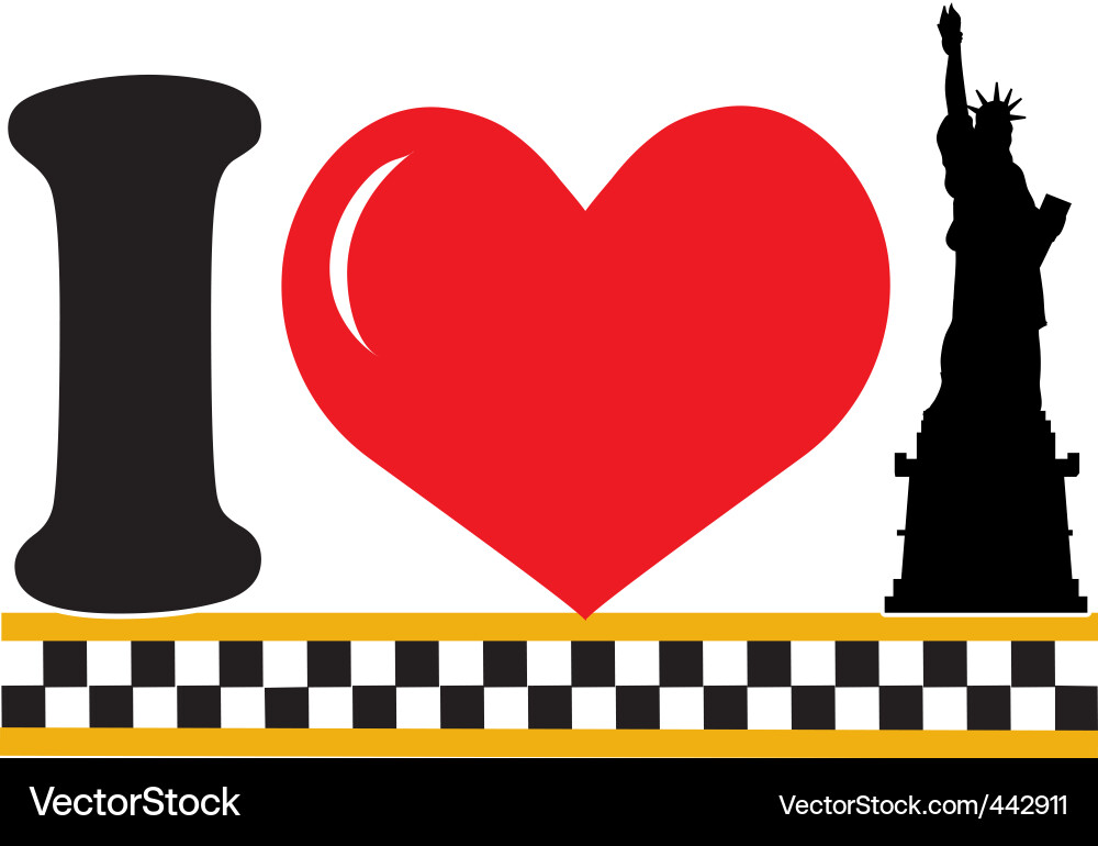 Heart New York Vector Image
