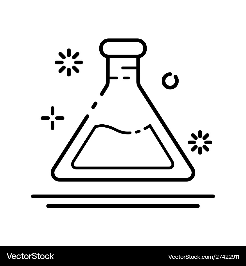 Laboratory flasks icon set Vector Image