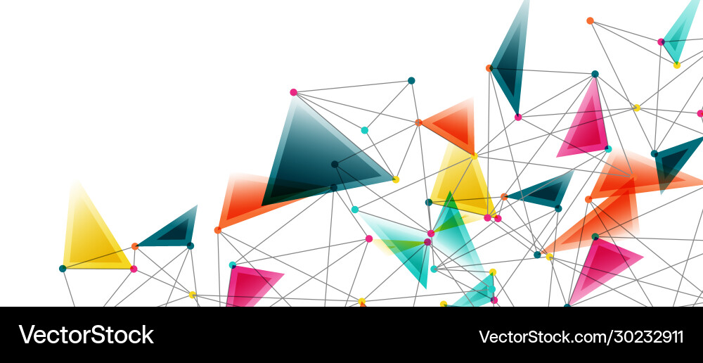 Line points connections triangular technology Line points connections triangular technology vector image