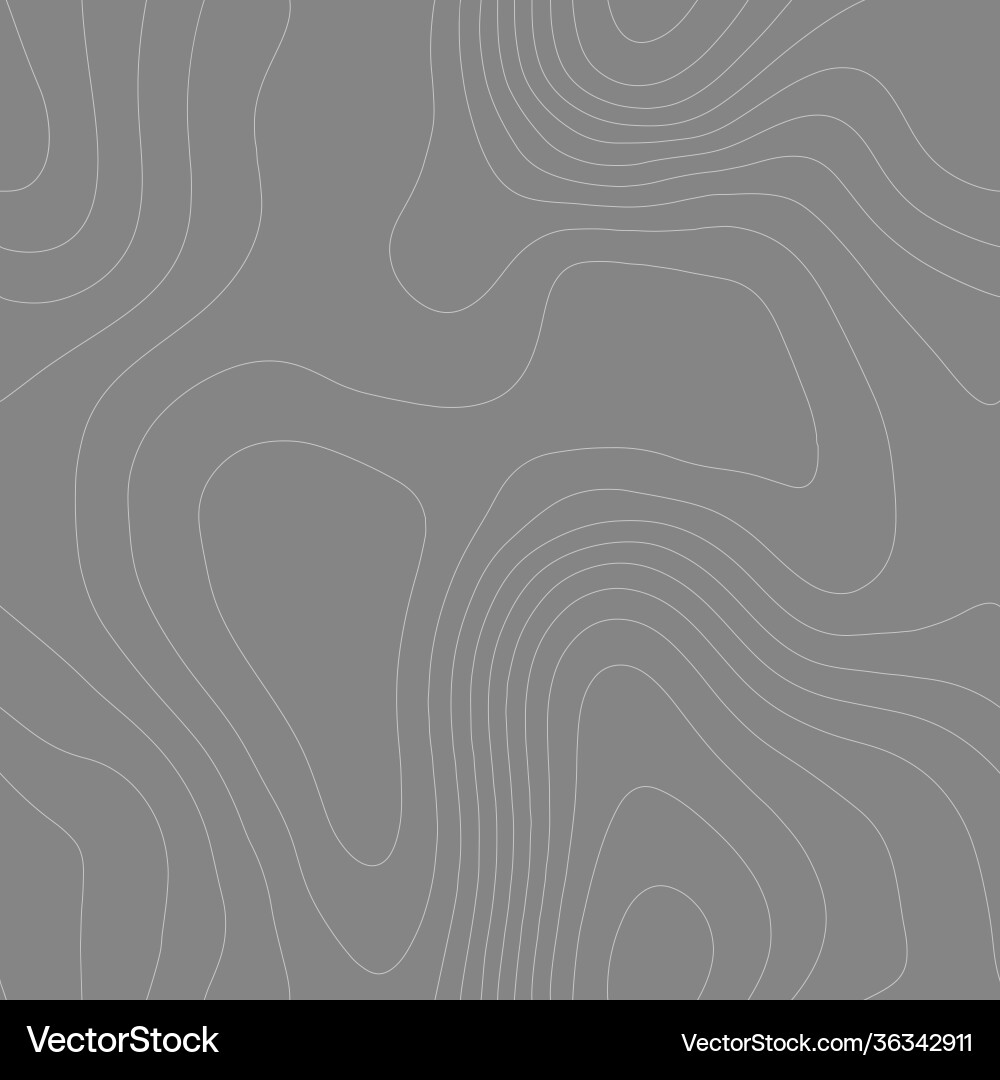 Line topography map seamless pattern vector image