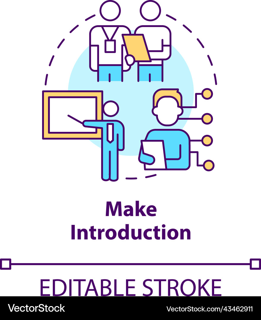 Make introduction concept icon Make introduction concept icon Vector Image
