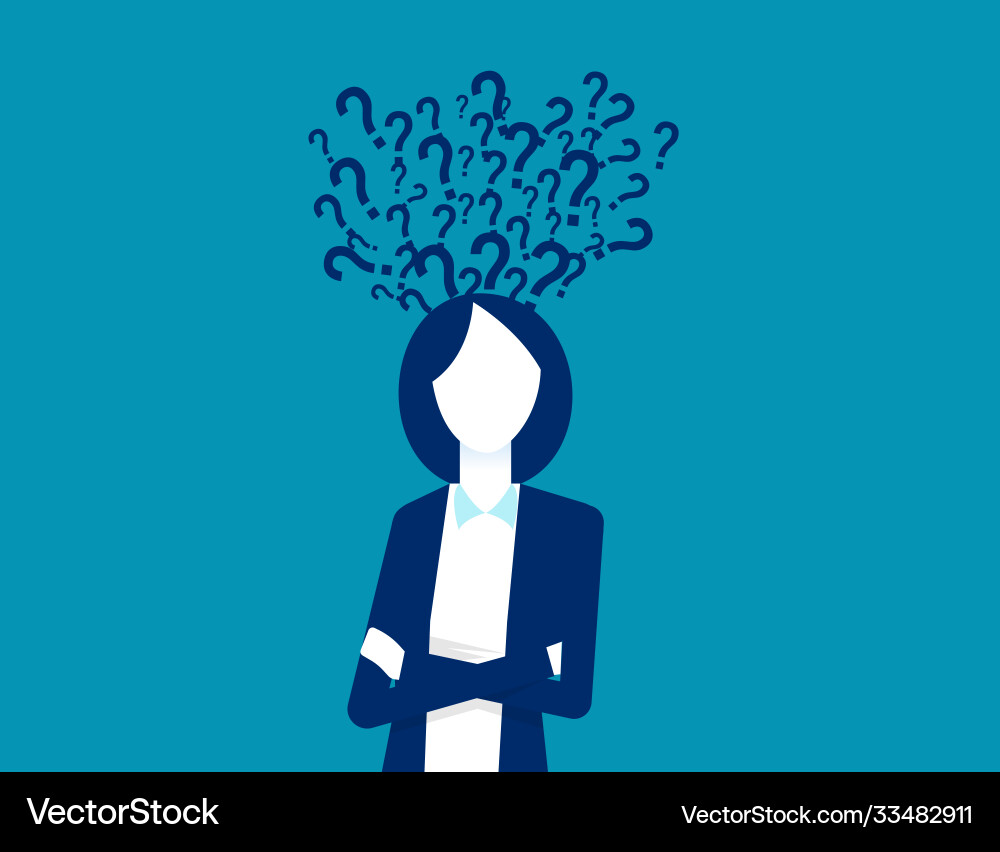 Many questions and no answer question mark Many questions and no answer question mark vector image