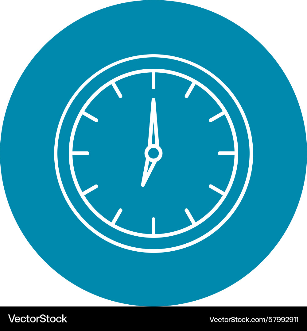 Multi Circle Clock Line Icon Vector Image