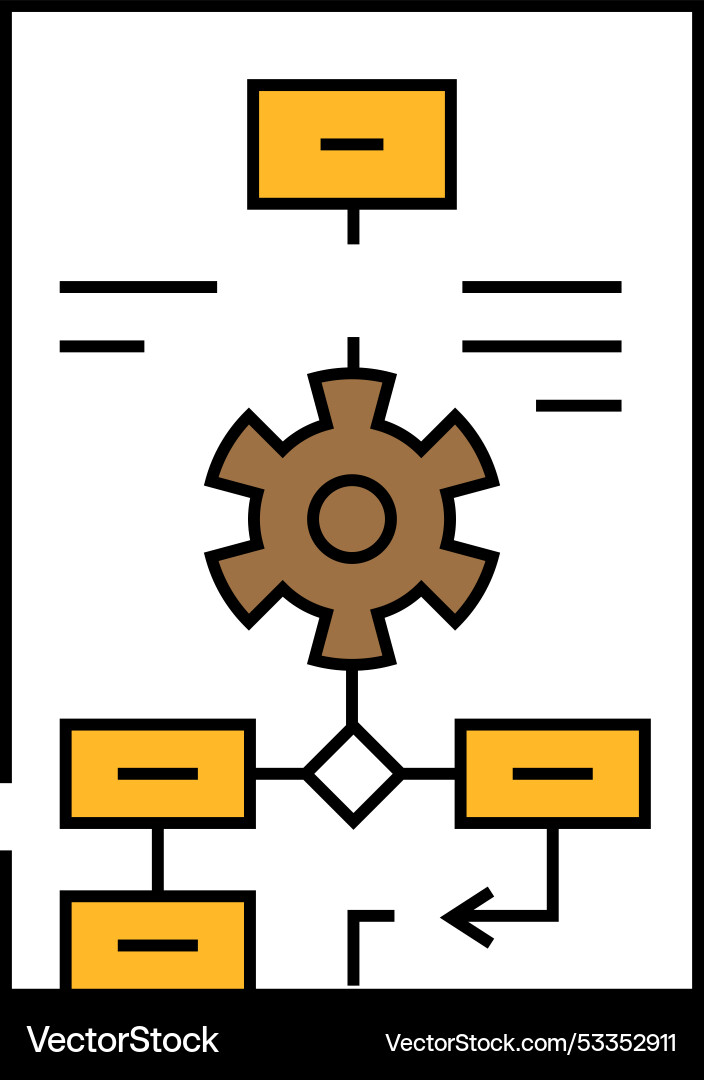 Process modeling analyst icon color Process modeling analyst icon color vector image