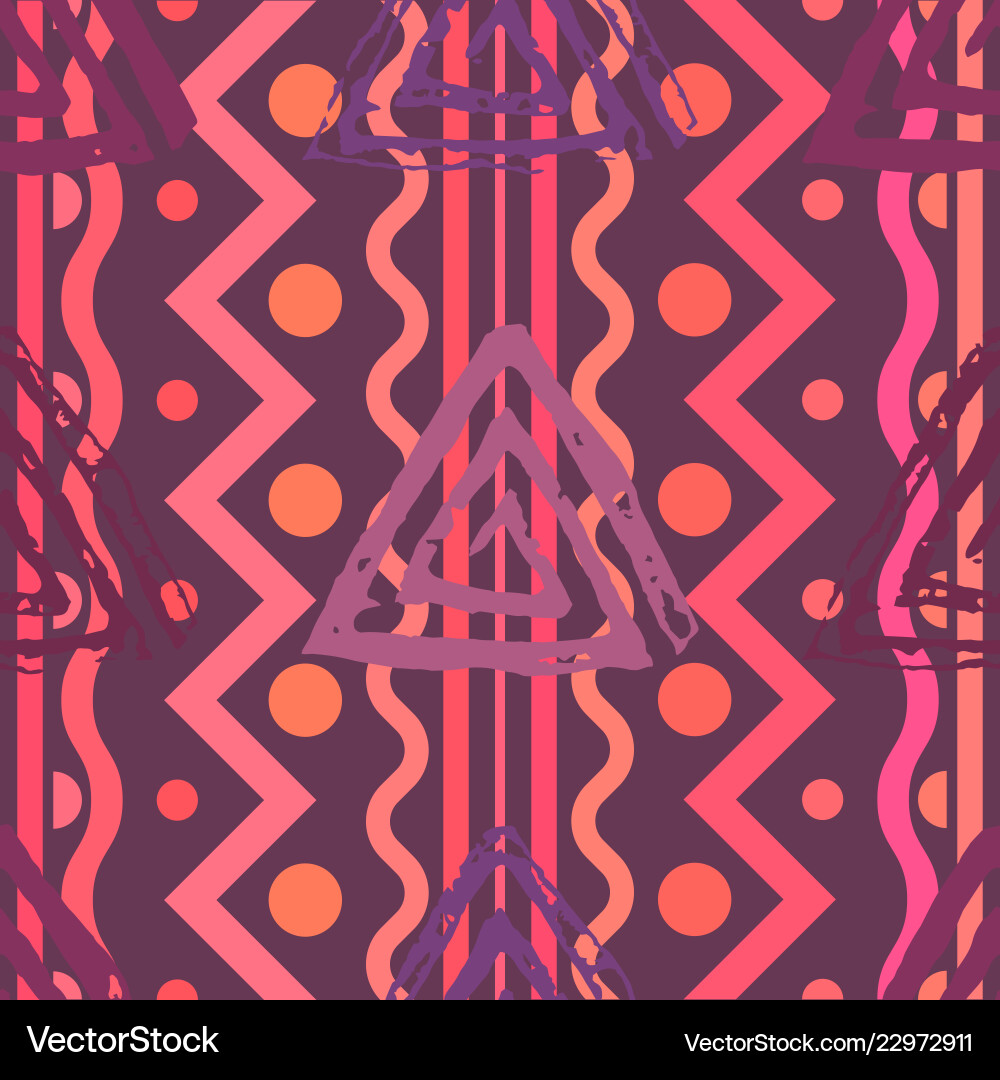 Seamless pattern with textured triangles Seamless pattern with textured triangles vector image