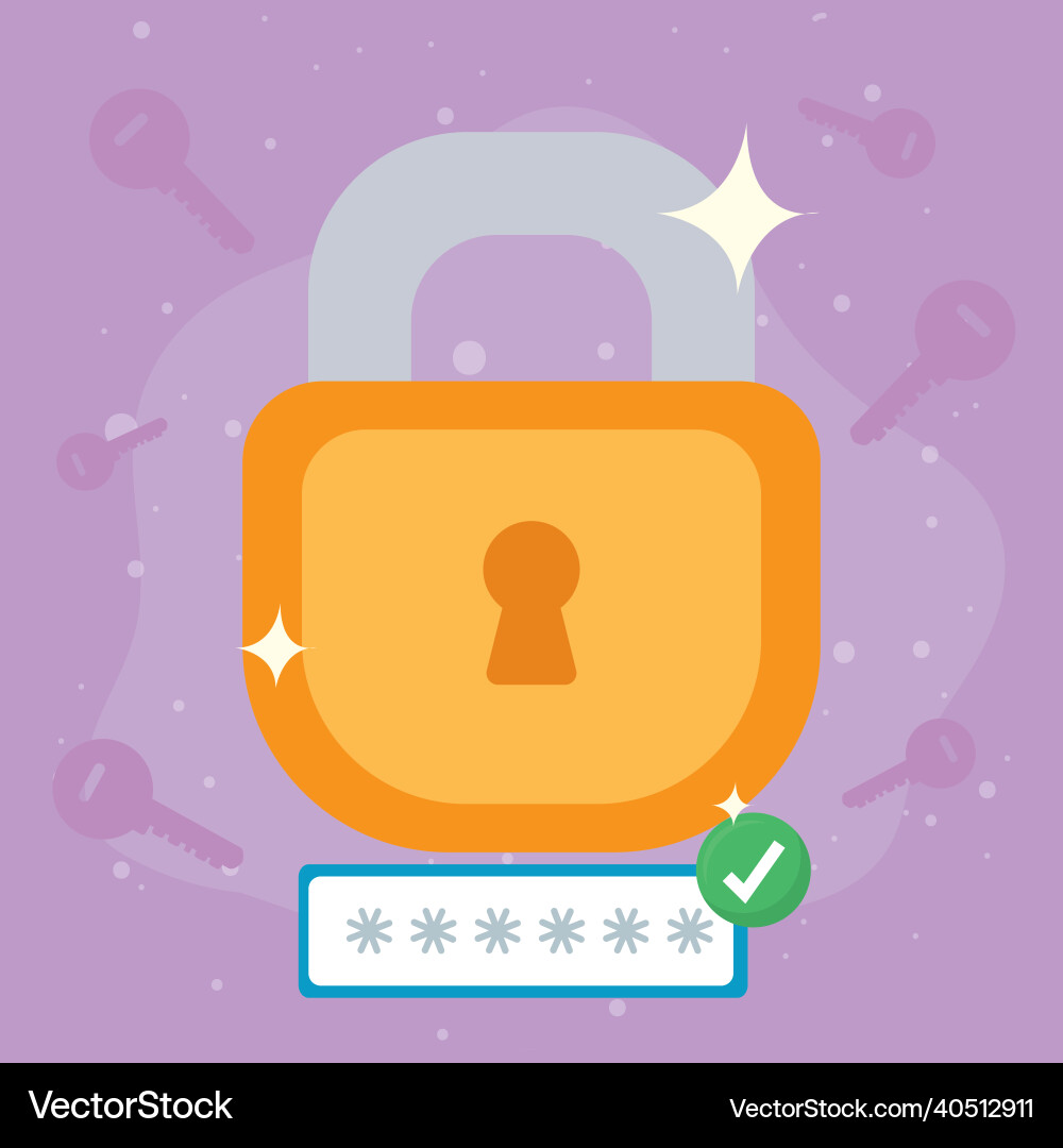 Secure password image vector image