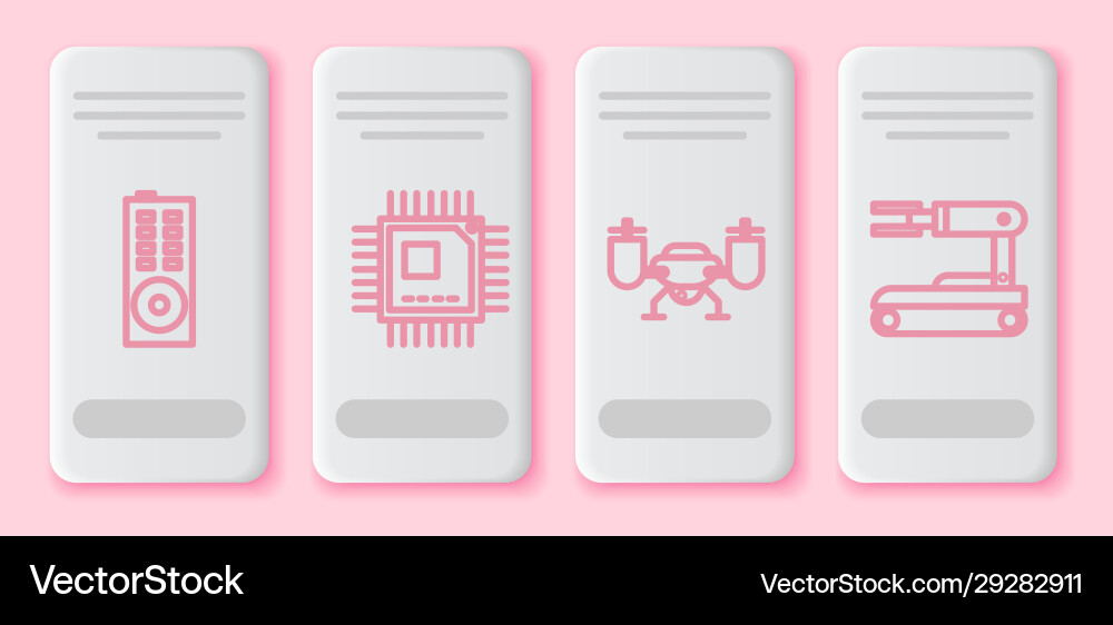 Set line remote control processor Set line remote control processor vector image