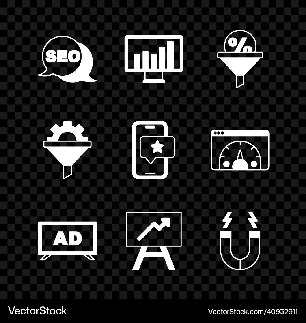 Set seo optimization monitor with graph chart Set seo optimization monitor with graph chart vector image