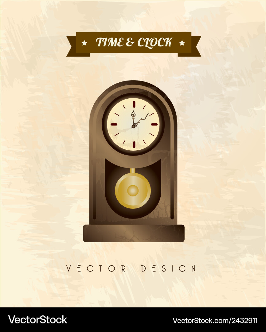 Time design over gray background vector image