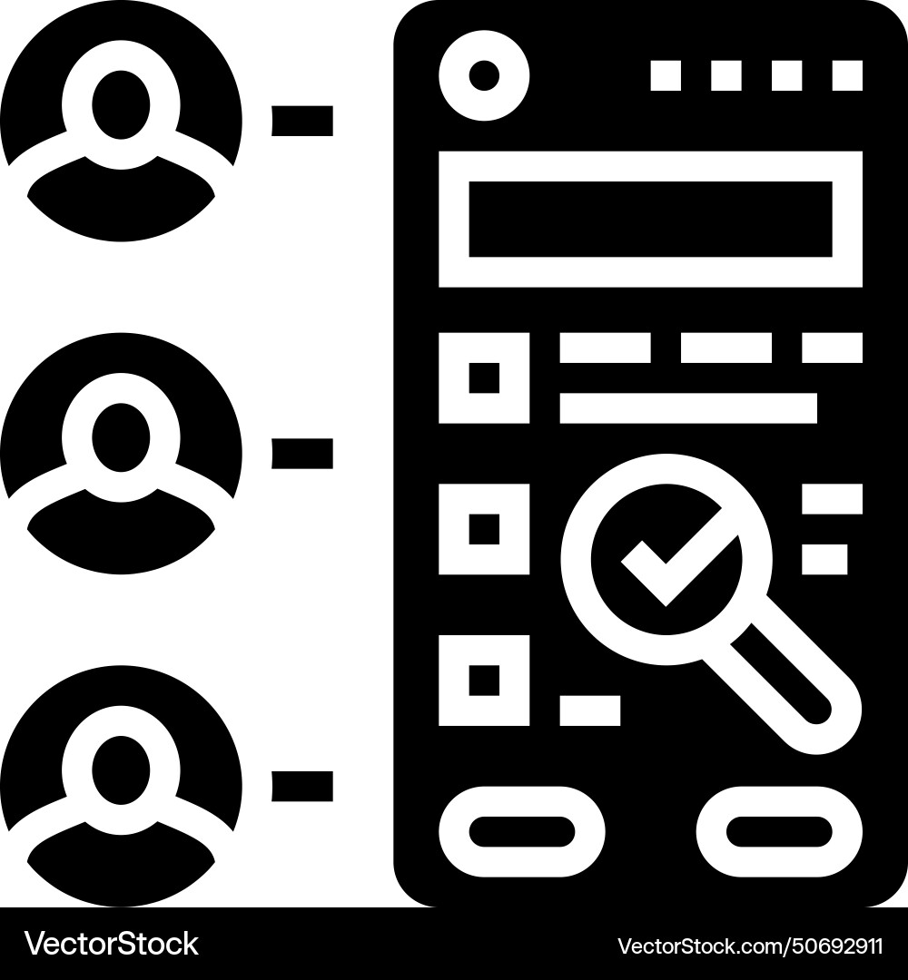 User testing ux ui design glyph icon Vector Image