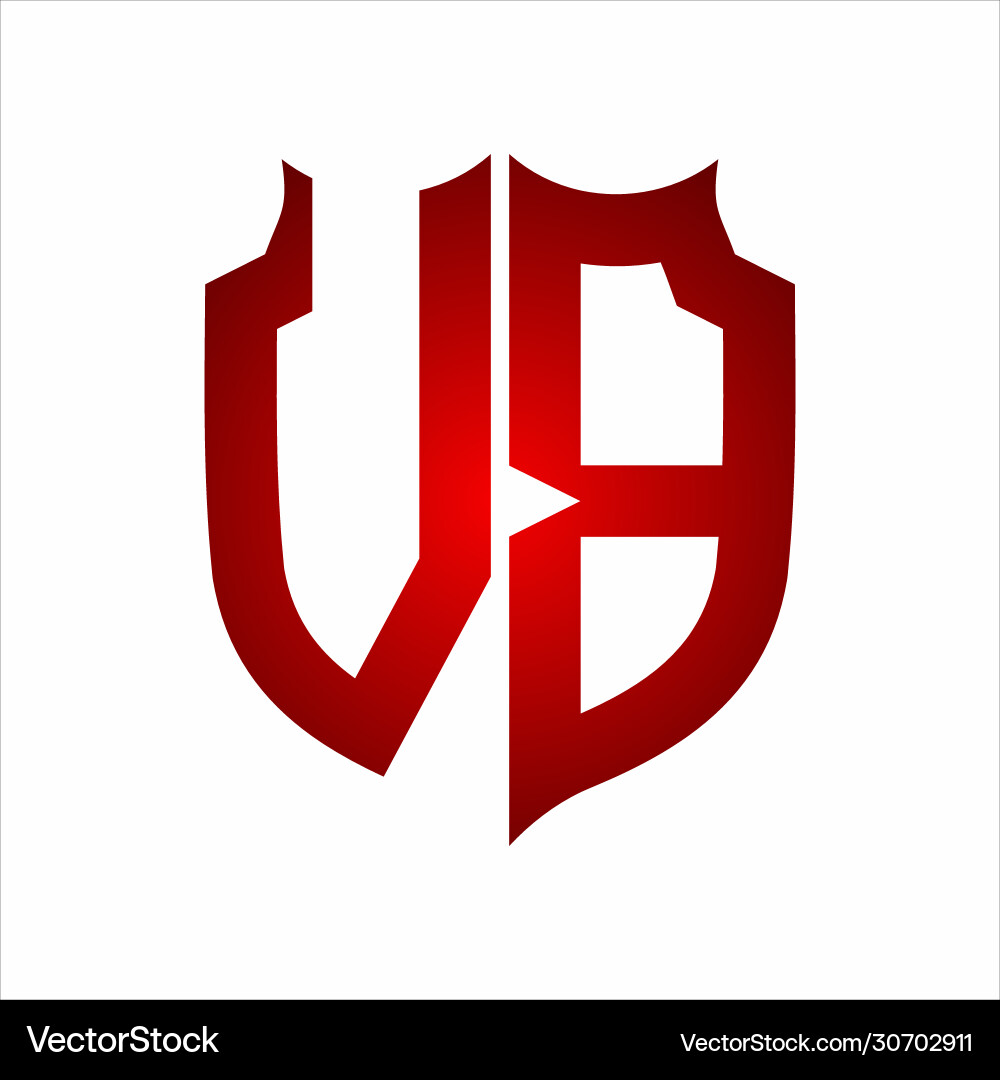 Vb logo shield style monogram design template Vb logo shield style monogram design template Vector Image