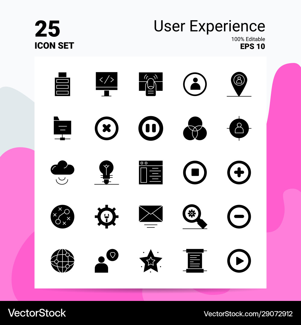 25 user experience icon set 100 editable eps 10 25 user experience icon set 100 editable eps 10 Vector Image
