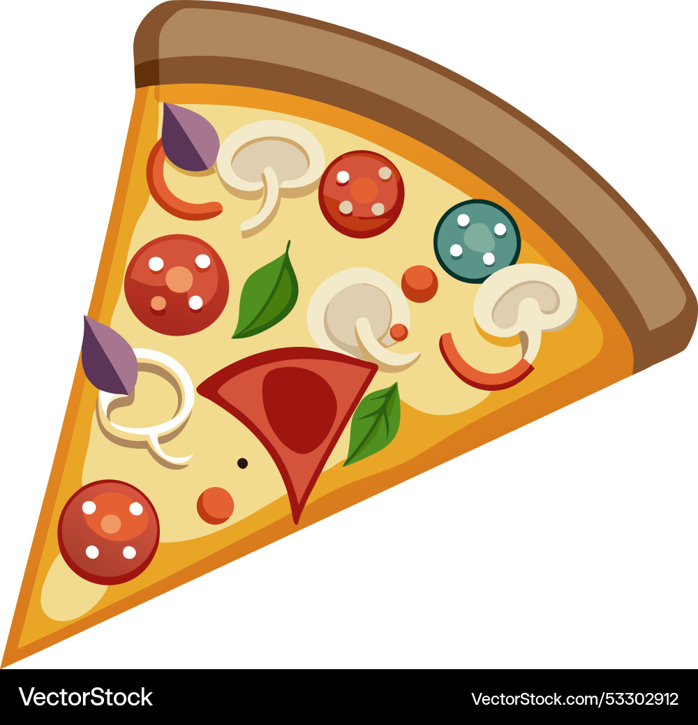 A image depicting slice of pizza Vector Image