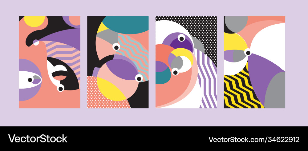 Abstract colorful geometric and curvy pattern Abstract colorful geometric and curvy pattern vector image