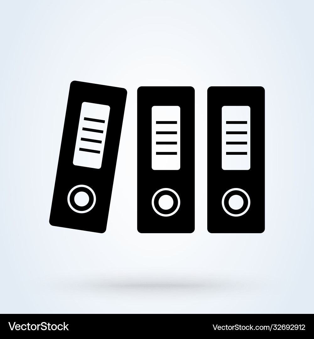 Binders files simple modern icon design vector image