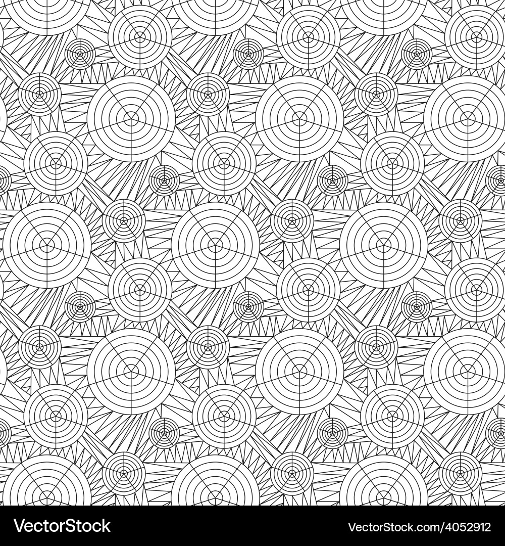 Black Doodle Line Pattern Vector Image