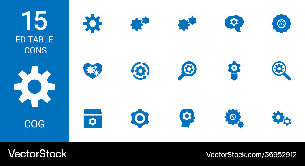 Cog icons Cog icons Vector Image