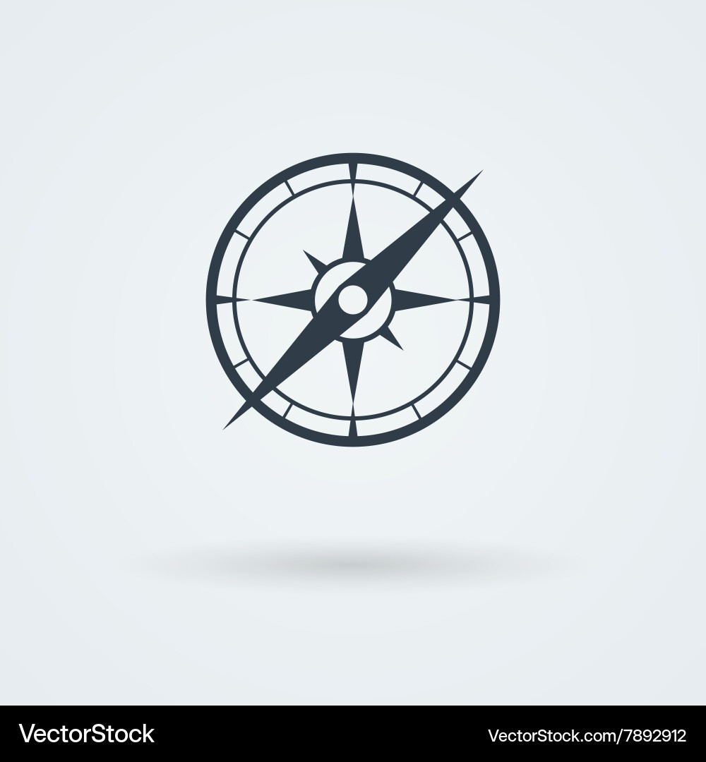 Compass Icon - Navigation Tool vector image