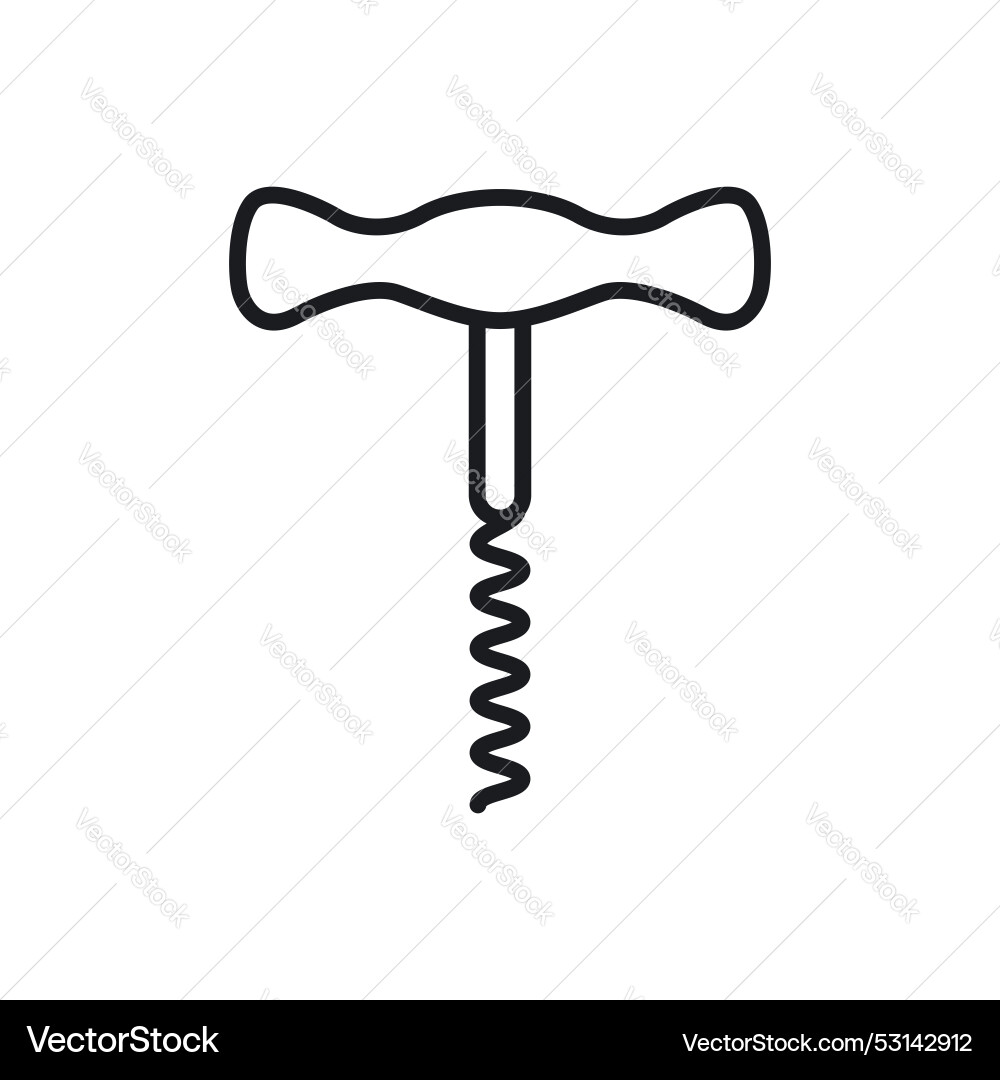 Corkscrew icon symbol on white background Vector Image