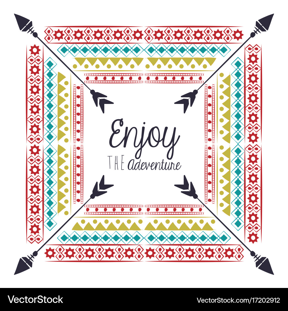Decorative boho pattern background Vector Image