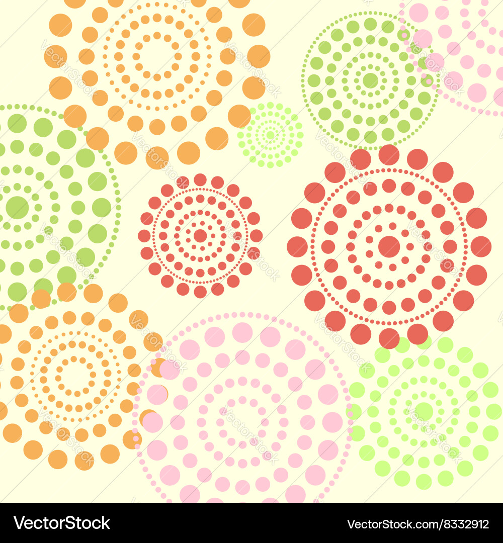 Dotted Circles Pattern Vector Image