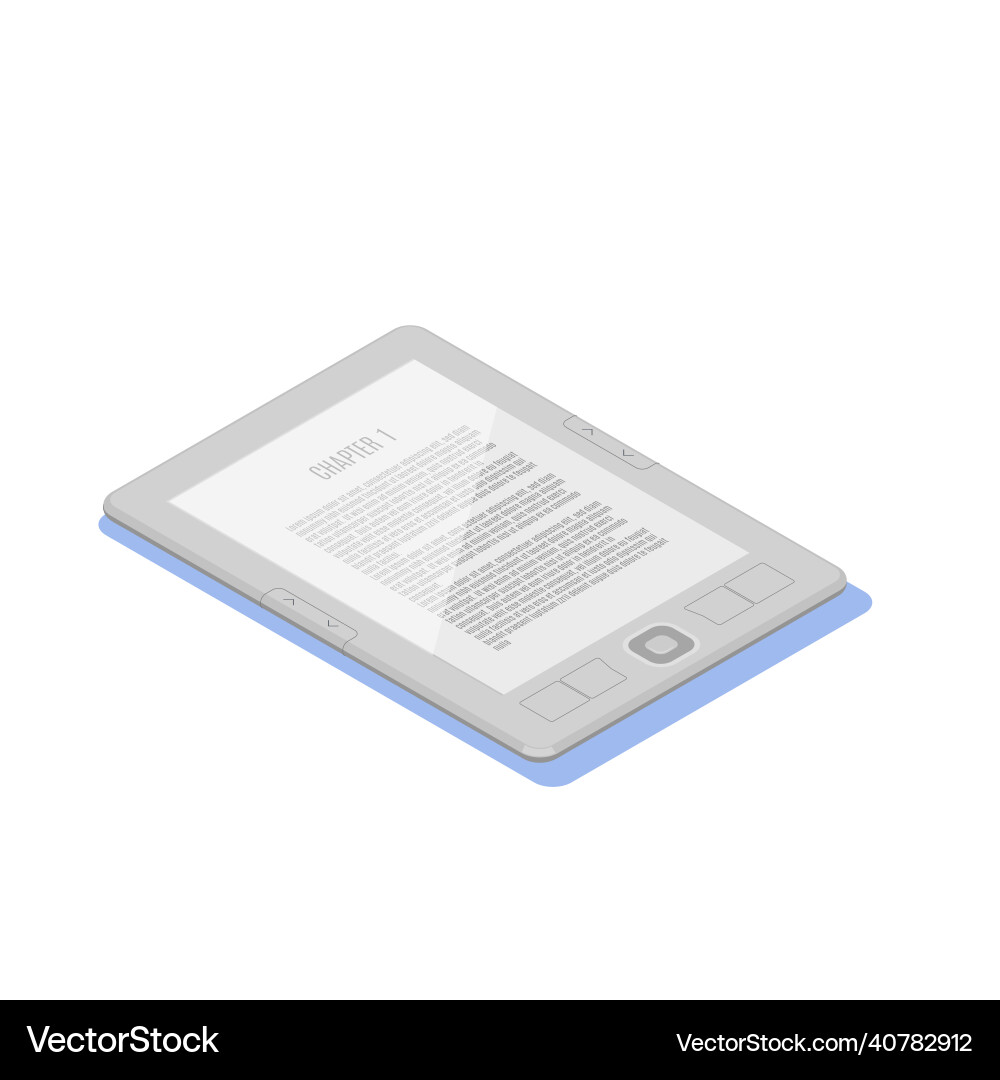 E-book isometric in flat style E-book isometric in flat style vector image