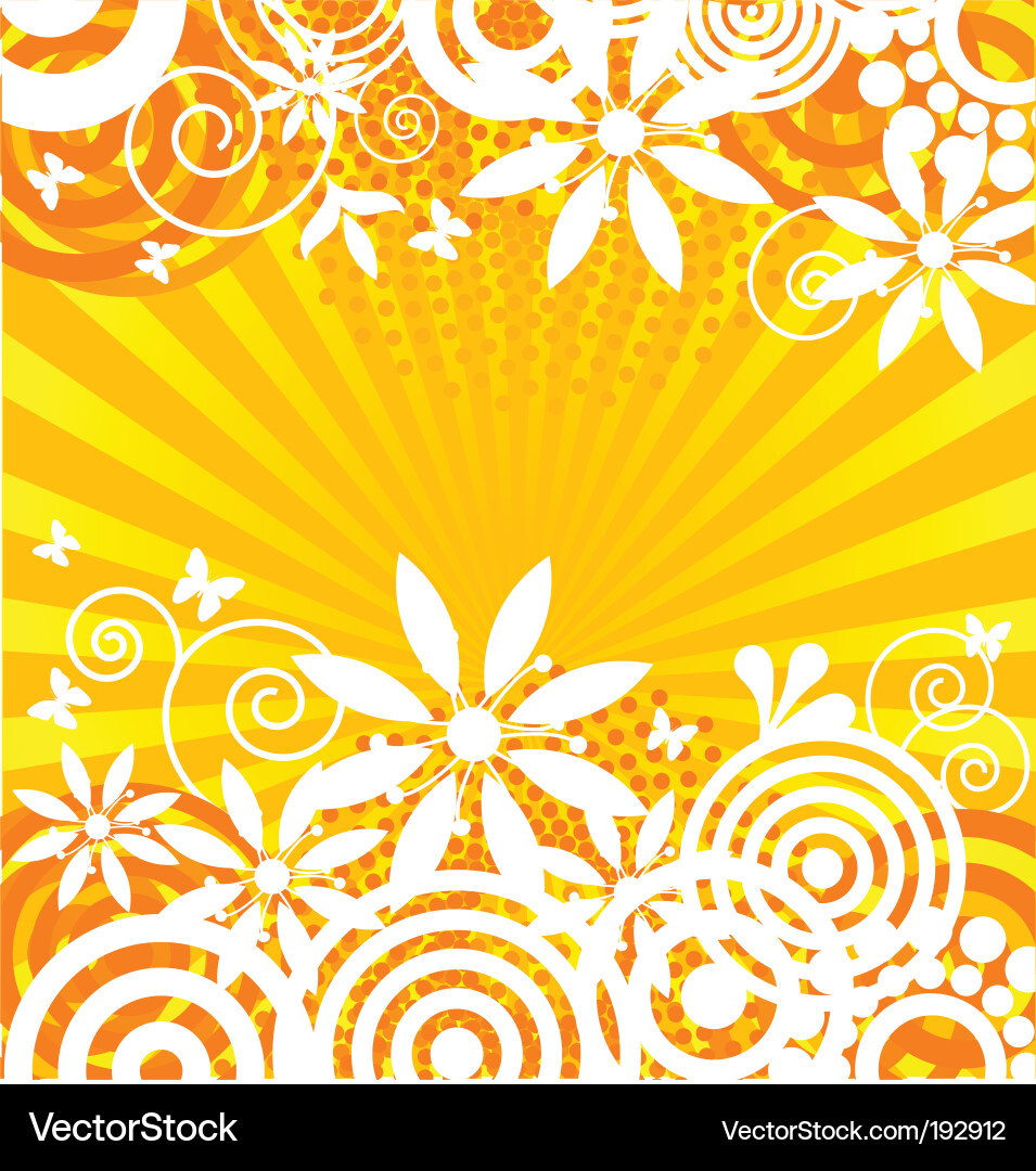 Floral Summer Background Vector Image