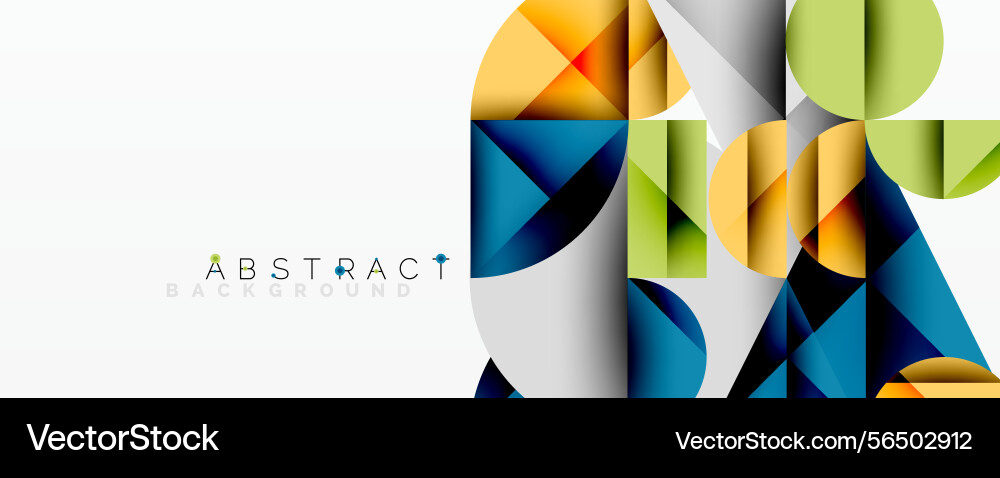 Geometric shapes overlap creating vibrant color Geometric shapes overlap creating vibrant color vector image