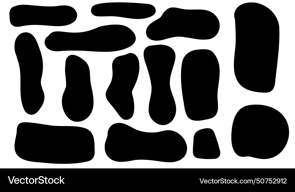 Irregular oval blob shape asymmetric elements Irregular oval blob shape asymmetric elements vector image