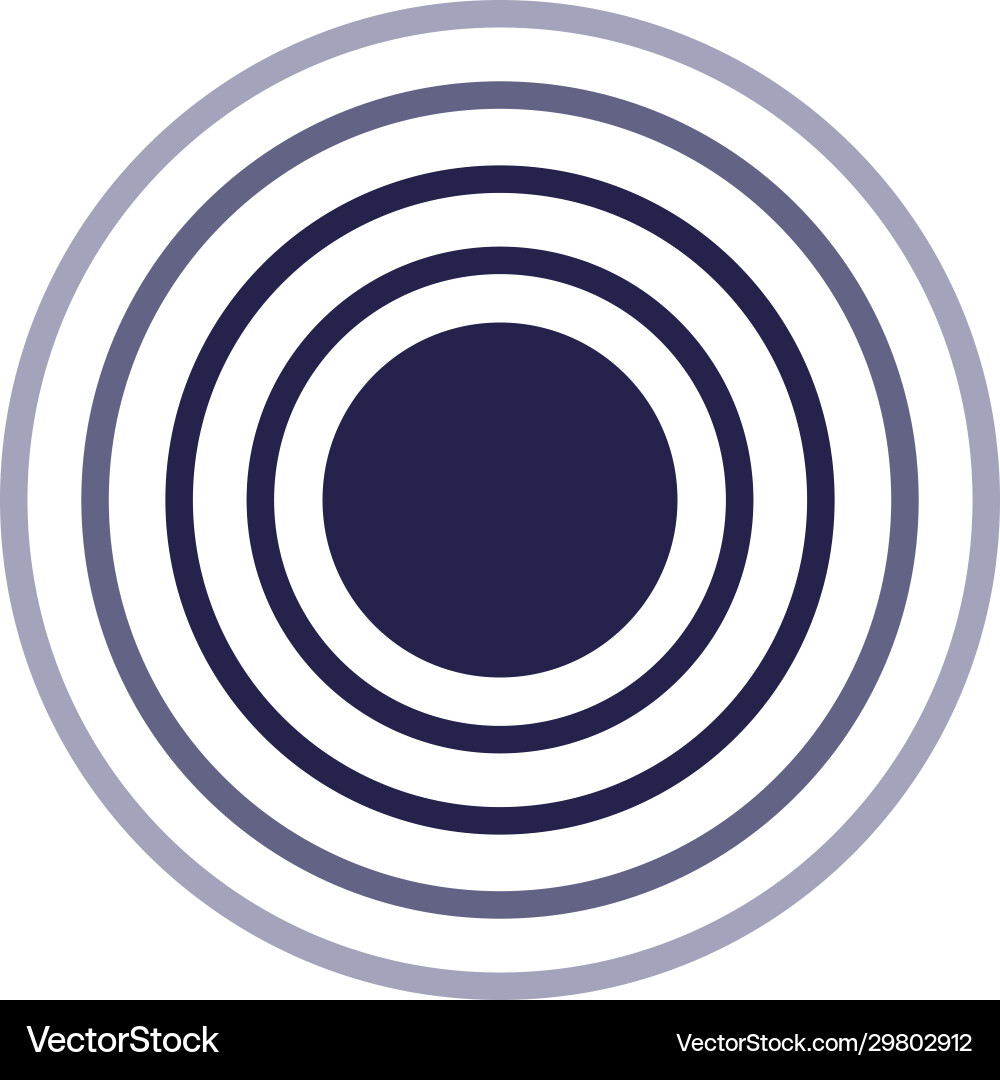 Isolated point inside waves fill style icon vector image