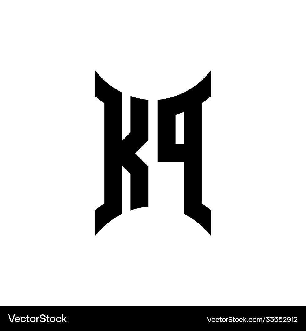 Kp monogram logo with curved side Kp monogram logo with curved side Vector Image