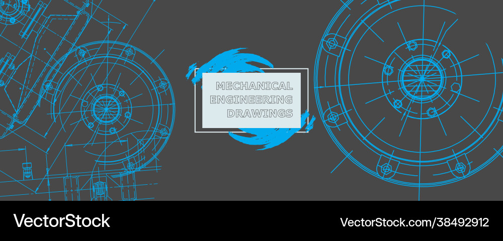 Mechanical engineering drawing abstract Mechanical engineering drawing abstract vector image
