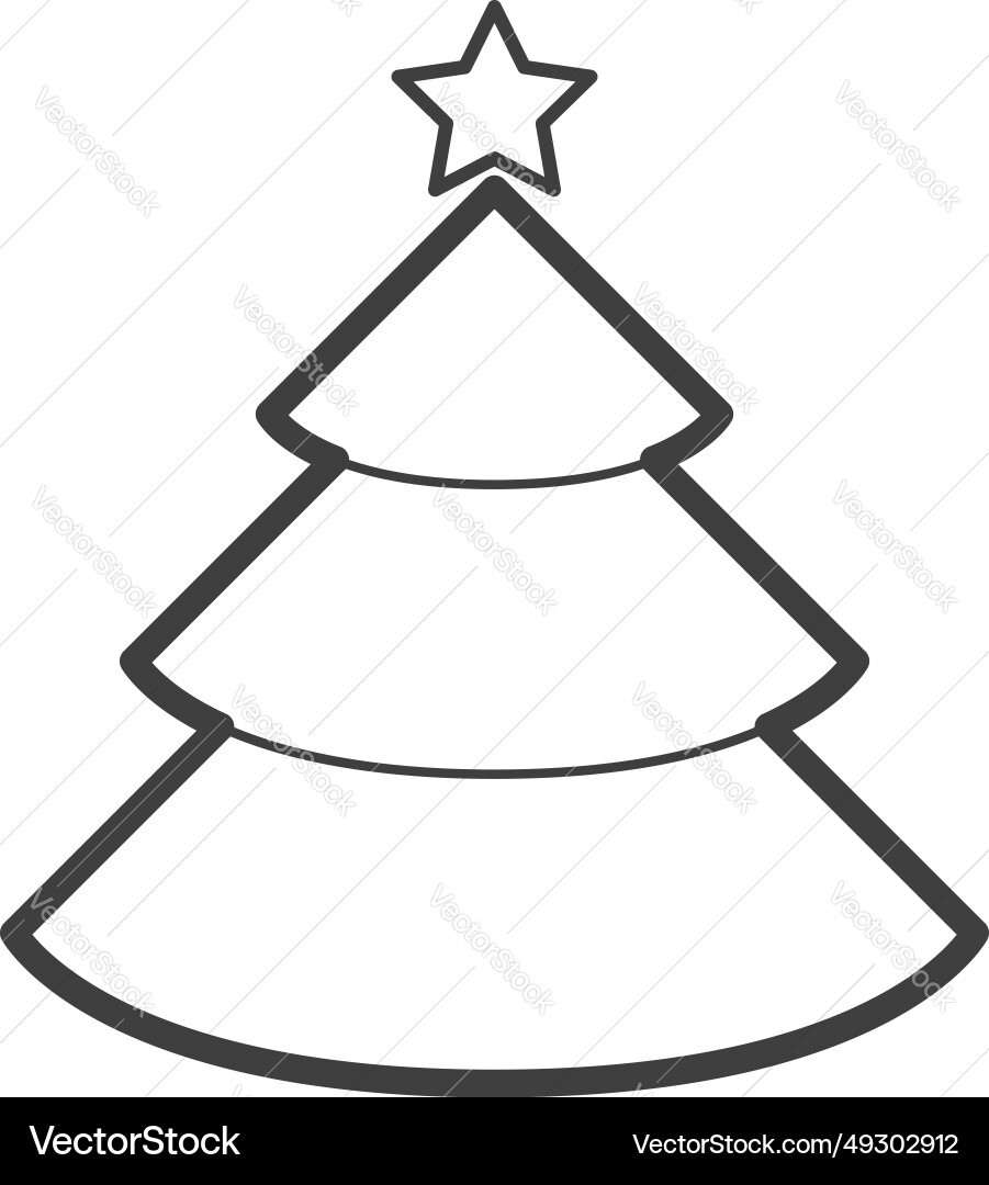 New year fir tree icon Vector Image