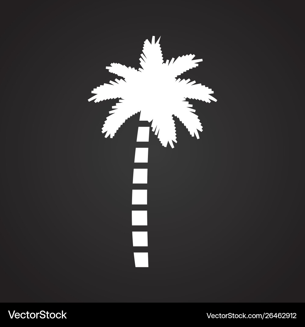Palm tree icon on background for graphic and web Palm tree icon on background for graphic and web vector image