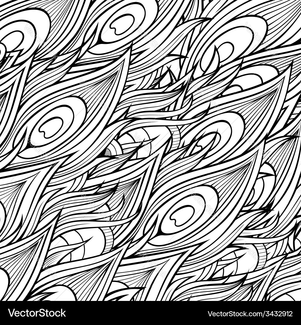 Peacock Feather Pattern vector image