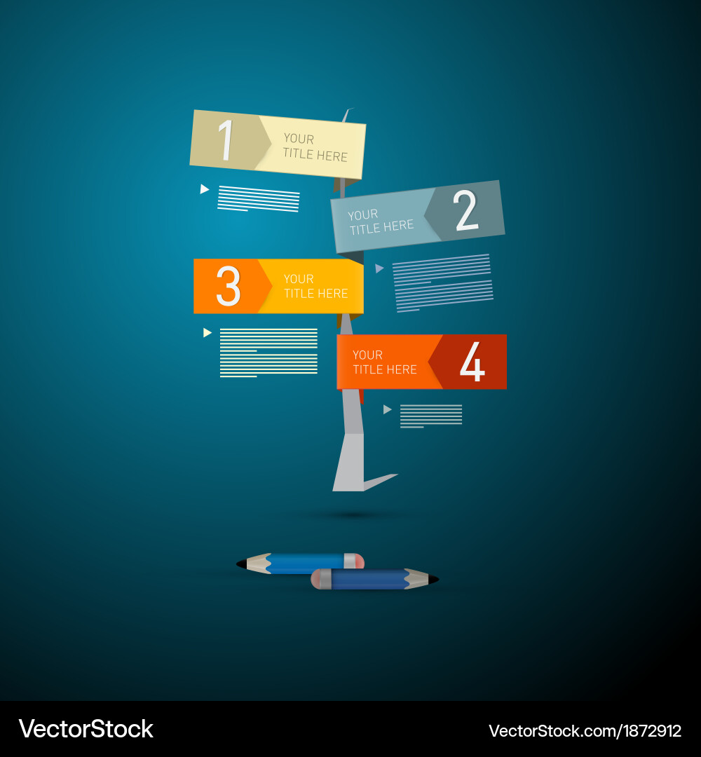 Progress steps for tutorial infographics vector image