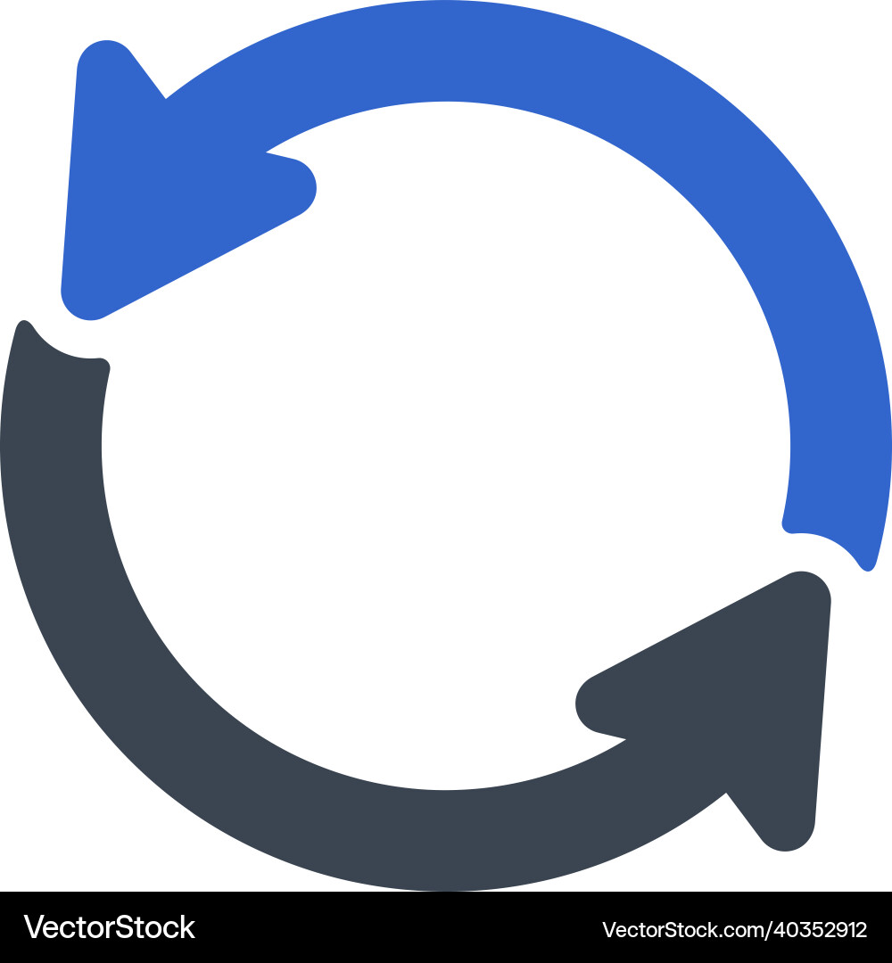 Refresh sync icon vector image