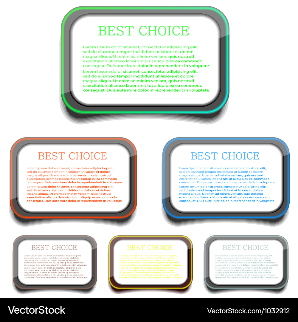 Rounded rectangle frames vector image
