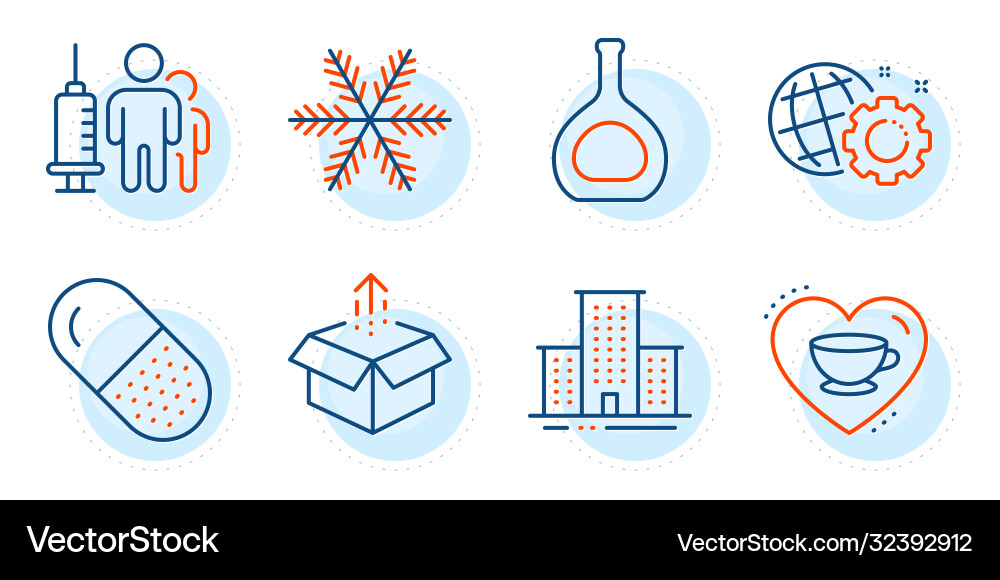 Seo gear university campus and send box icons set Seo gear university campus and send box icons set vector image
