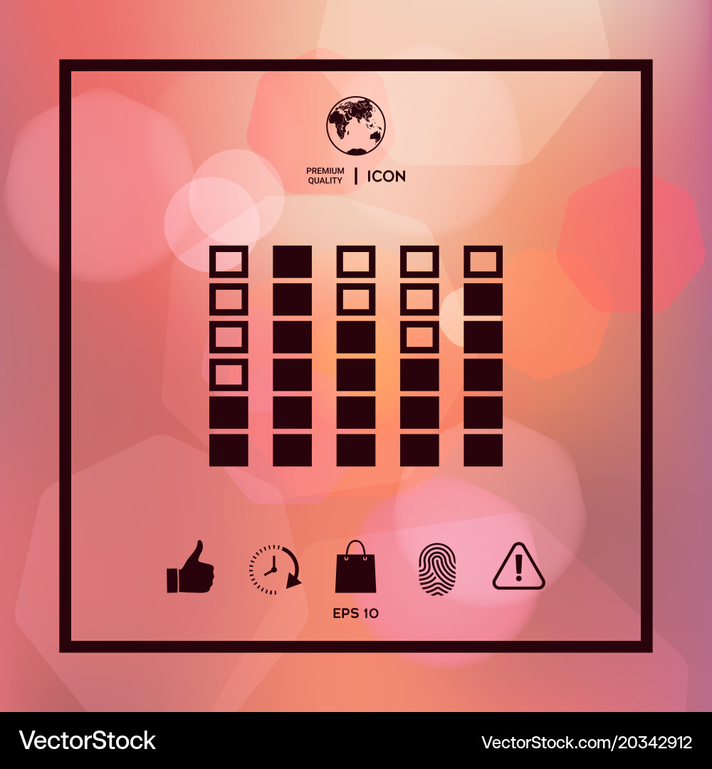 Spectrum analyzer equalizer icon vector image