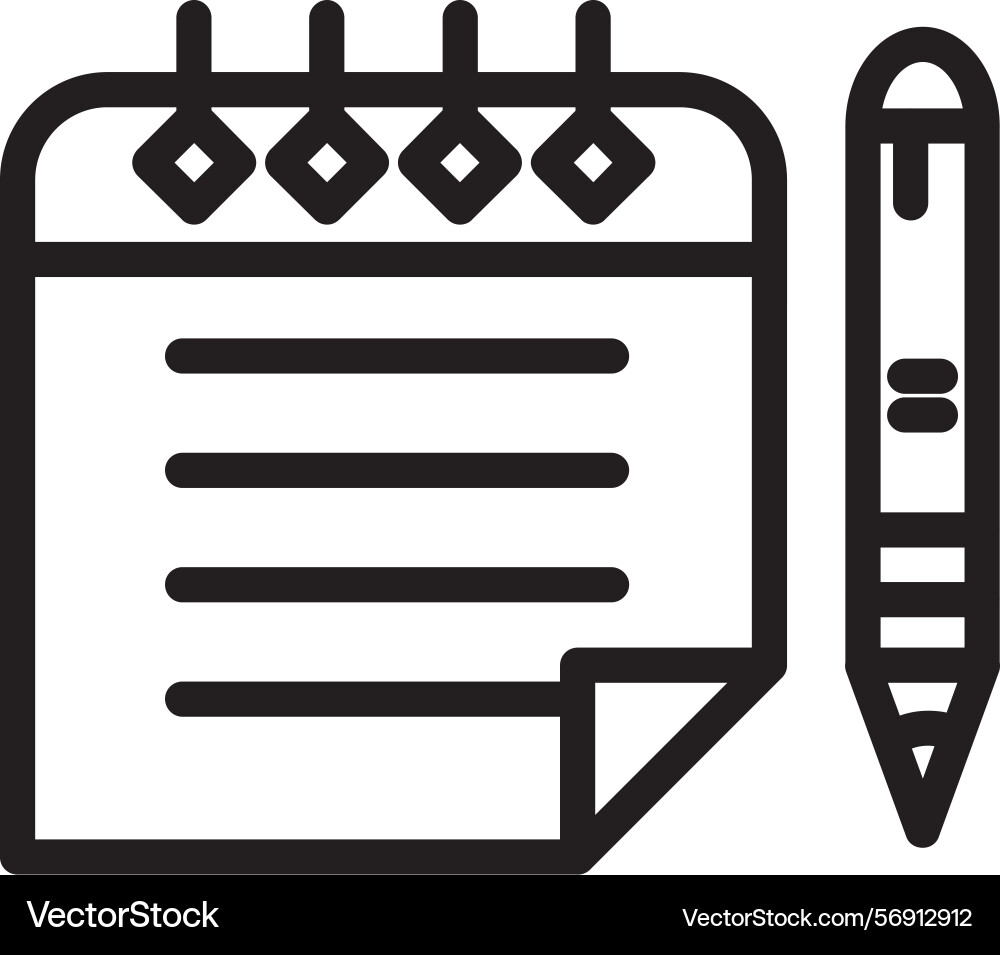 Stickynote linear style icon design Vector Image