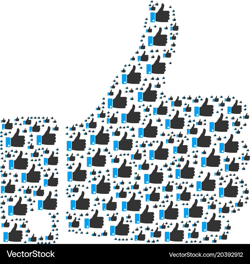 Thumb up icon shape Vector Image