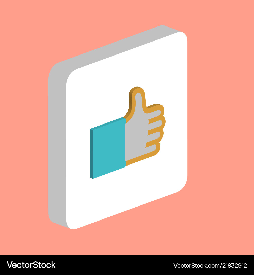 Thumbs up like computer symbol vector image