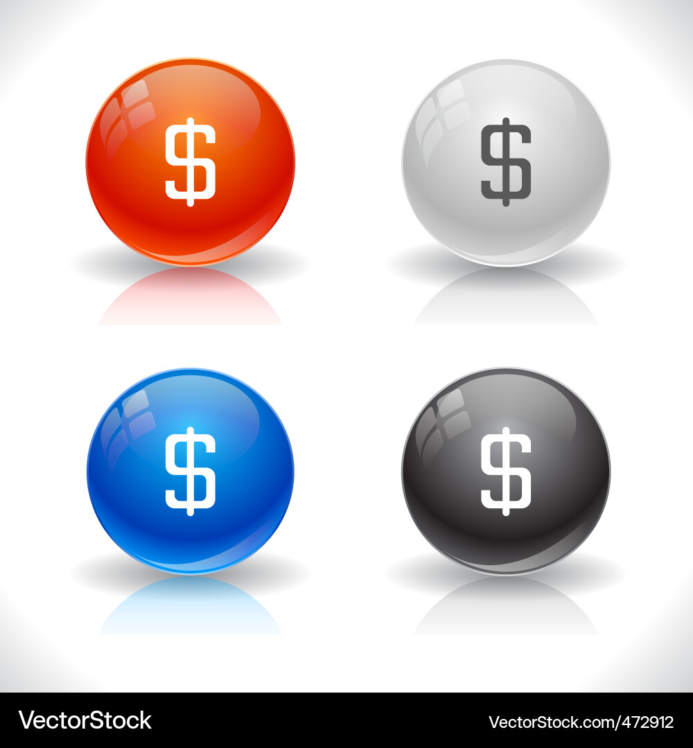 Website template buttons vector image