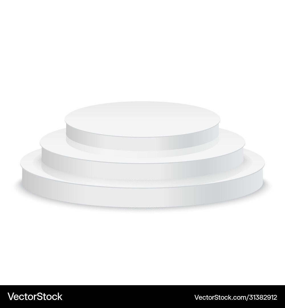 White podium square 3d empty with steps White podium square 3d empty with steps vector image