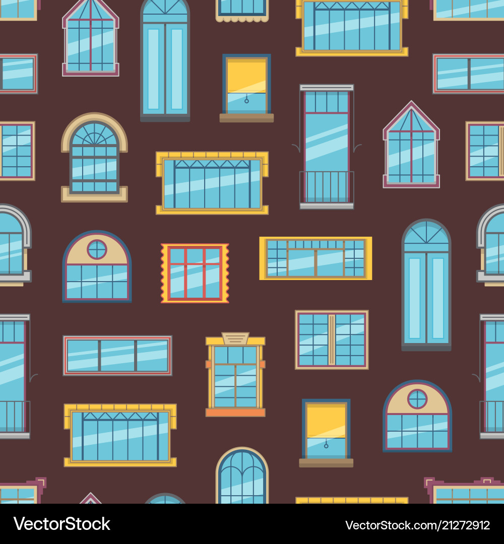 Window flat icons background or pattern Window flat icons background or pattern vector image