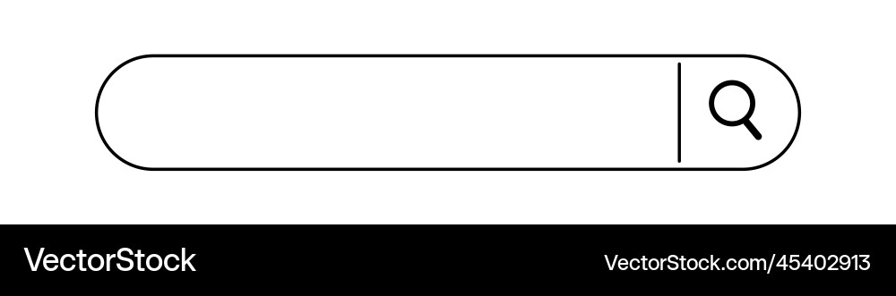 A simple web search box or bar A simple web search box or bar Vector Image